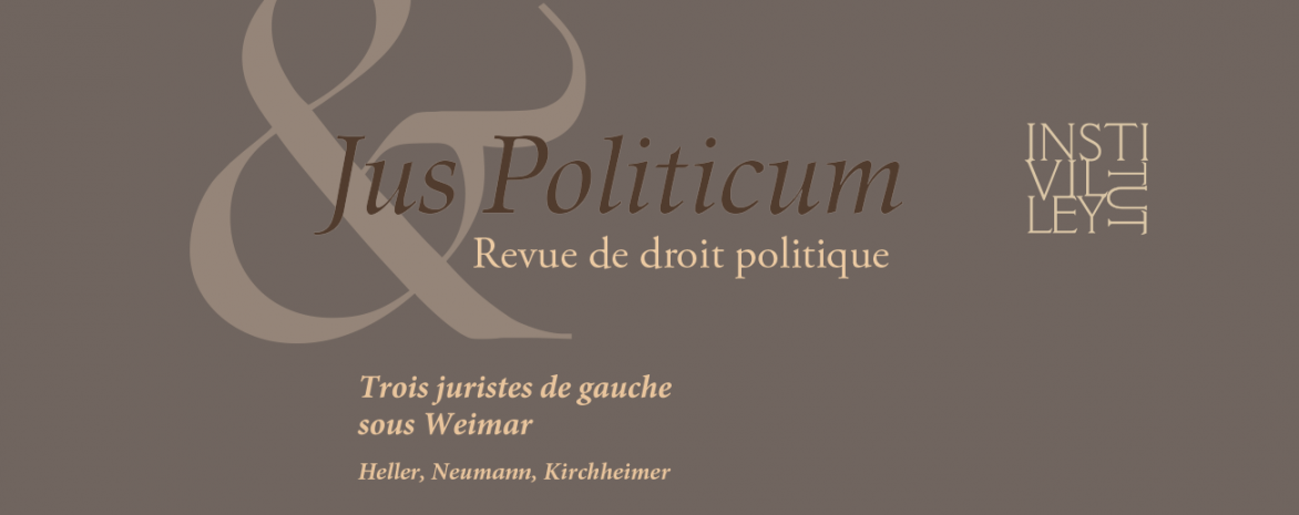 Le numéro 23 de la revue Jus Politicum est paru Le numéro 23 de la revue Jus Politicum est paru